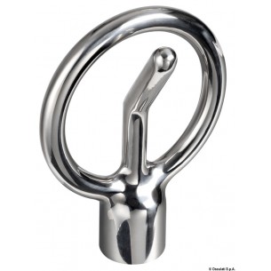 Water ski towing ring for stainless steel deck