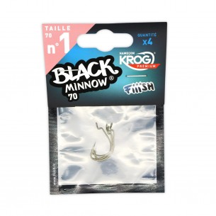 Fiiish Black Minnow No.1 Krog 4 hooks Premium by VMC