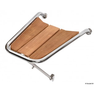 RVS en teakhouten boegspriet 750x500x330 mm. - Observeer uzelf