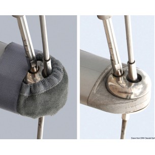 Spridarskydd i naturläder för vant med ett tvärsnitt på 122–154 mm. - Osculati 2