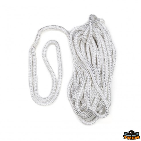 White leaded polyester rope Ø 16 mm. 11 mt.