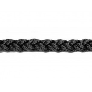 Cima ormeggio Squareline nera in poliestere Ø 40 mm.