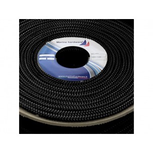 Svart Superdock fortøyningsline i polyester Ø 14 mm.