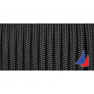 Mega Yacht black polyester mooring rope Ø 20 mm.