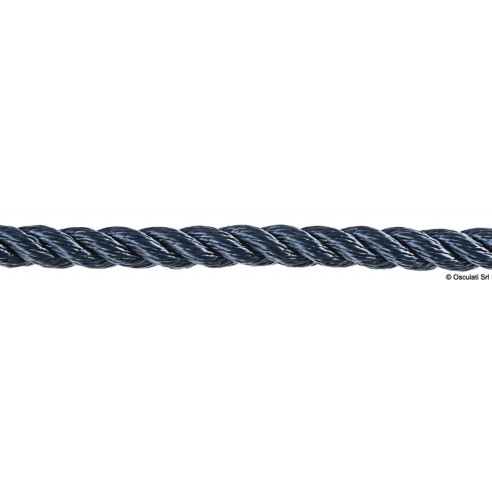 Blue polyester mooring rope Ø 8 mm. 200 mt. - Osculati