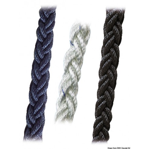 Square Line blue polyester mooring rope Ø 12 mm. 200 mt. - Osculati