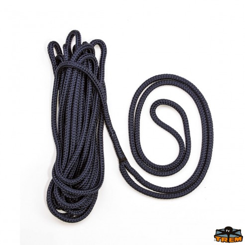 Blue polyester mooring rope Ø 14 mm. 9 mt. - Trem