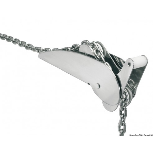 Stainless steel Classic fixed flap nose for 10 kg anchors. - Osculati