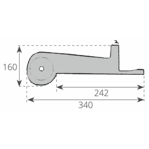 Fixed stainless steel 10 kg. anchor mooring bow with anchor stop 2