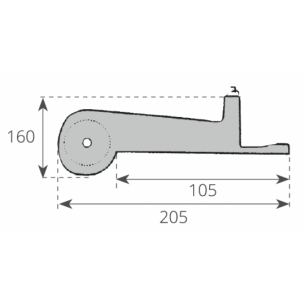 Fixed stainless steel bowsprit for 8 kg anchors. 2