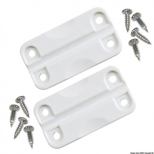 Pair of white hinges - Igloo Marine