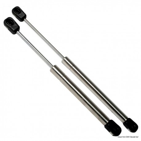 Stainless steel gas spring with ball head