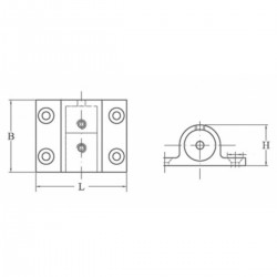 Sidebøssing i rustfritt stål AISI 316 2