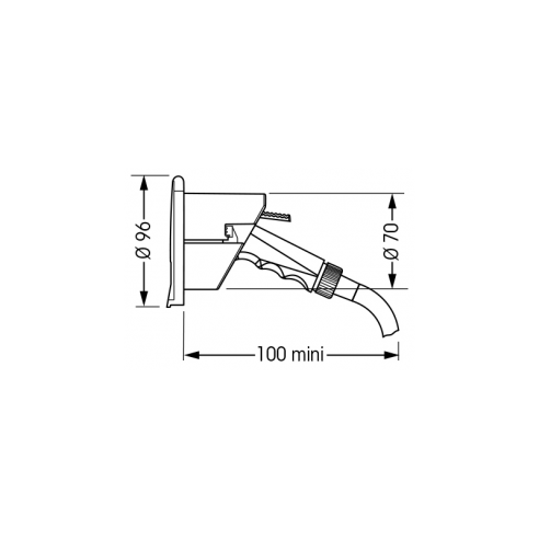Rund nisje for dusjhode