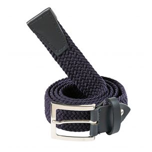 Deck mørk marineblå vevd elastisk belte - Slam