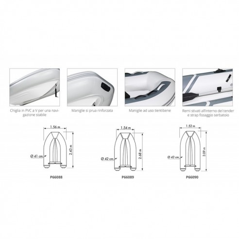 Tender Yacht PRi350RF in vetroresina/polyestere - Plastimo