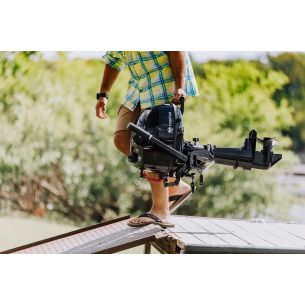 Tohatsu MFS 5 hp outboard motor internal external tanks and tiller drive 2