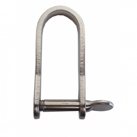 Long shackle in stamped stainless steel plate
