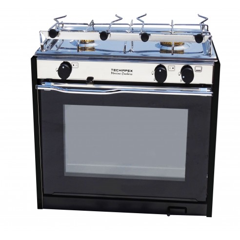 Marina 2-burner stove with oven - Techimpex