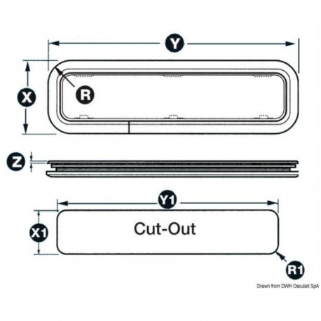Ventil med vit ABS-finish motfläns - Standard