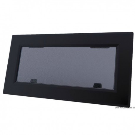 Flush porthole with anodised aluminium frame