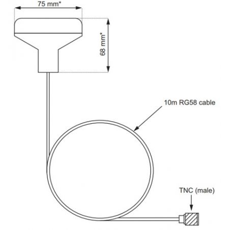 GA200 passiv GPS-antenn - Raymarine