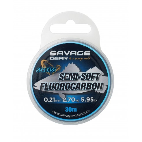 Savage Gear Semi Soft FC Seabass 0.32MM 100% Fluorocarbon da Spigola 30M