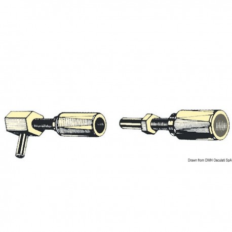 Brass fitting for hydraulic steering system