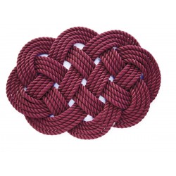 Käsin kudottu soikea matto, yksivärinen