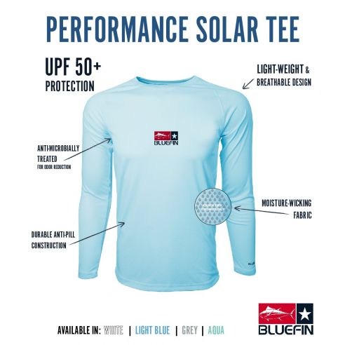 Performance Solar Tees UPF 50+ kalastuspaita - Bluefin USA