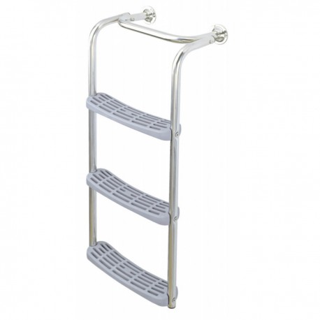 Ladder with stainless steel tube arms