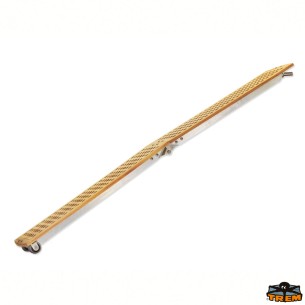 230 cm sammenleggbar stålgangvei med tredekke i gitterrist - Trem