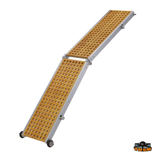 Foldable gangway 230 cm. aluminum and teak tread - Trem