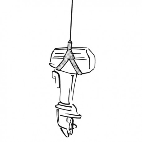 Power Lift Hijsband voor Buitenboordmotoren met Bovenhandgreep - Trem