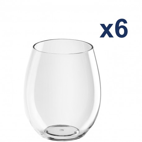 Pack 6 pcs - unbreakable water glasses