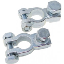 Sinkkipinnoitettu messinkinen akkupuristin