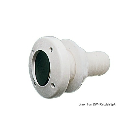 Drain 1" 1/2 non-return valve and hose connector