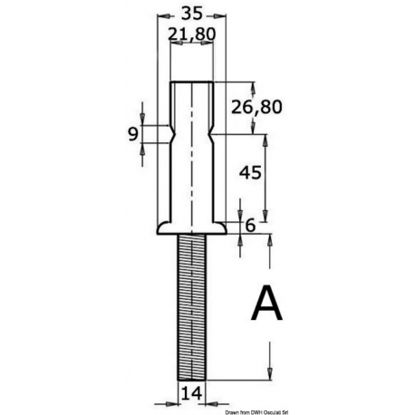 Candleholder base 25 x 1.5 mm - Osculati