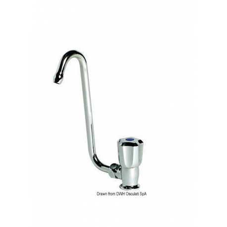 Chromed brass mixer tap