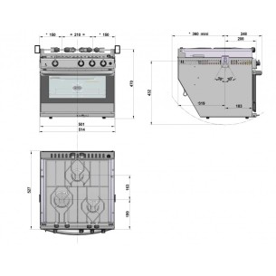 Bretagne - Eno keuken met driepits oven/grill 2