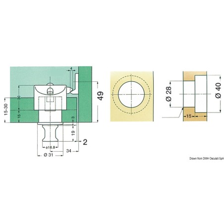 Push Knob for doors and drawers Sugatsune Pkl-08
