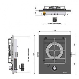 Masterglass 1-brenner koketopp - ENO 2