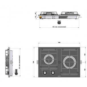 Masterglass 2-pits kookplaat - ENO 2