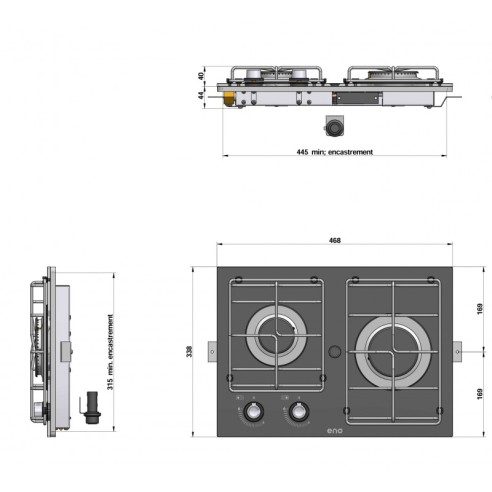 Masterglass spishäll med 2 brännare - ENO