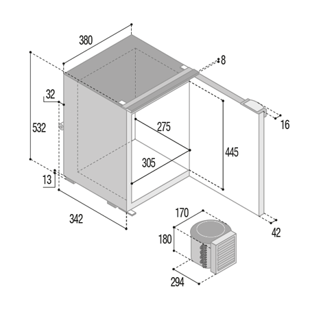 Vitrifrigo C42L CHR fridge-freezer