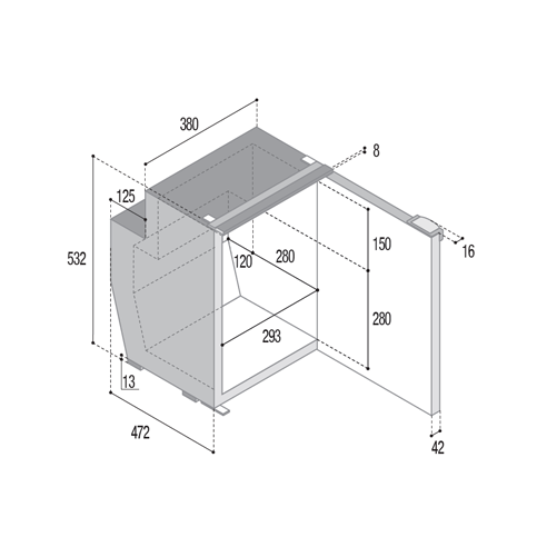 Vitrifrigo C51i CHR koelkast-vriesvak