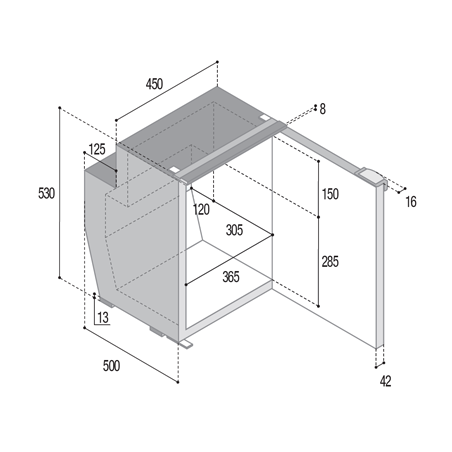 Vitrifrigo C62i CHR kjøle-/fryseskap