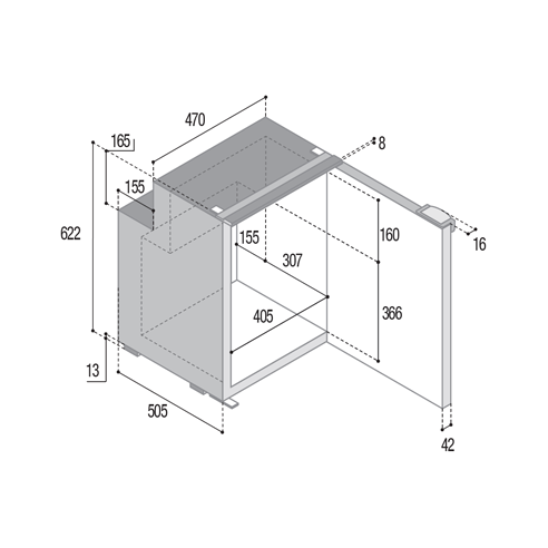 Vitrifrigo C90i CHR kjøl–fryser