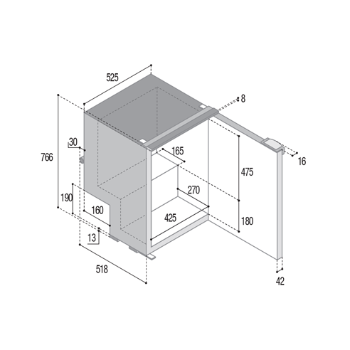 Vitrifrigo C115i CHR refrigerator-freezer