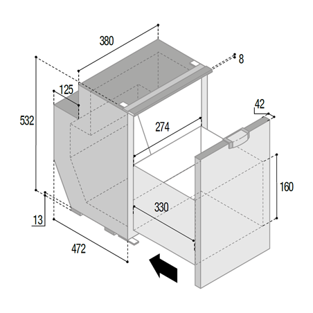 Vitrifrigo C62DW CHR fridge-freezer